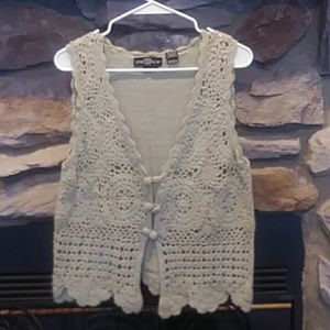COPY - Vintage 90s crochet vest.